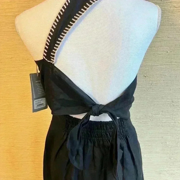 NWT! Johanna Ortiz + Pinkfilosofy Linen Tie-Back Macarena Maxi Dress - Picture 8 of 11